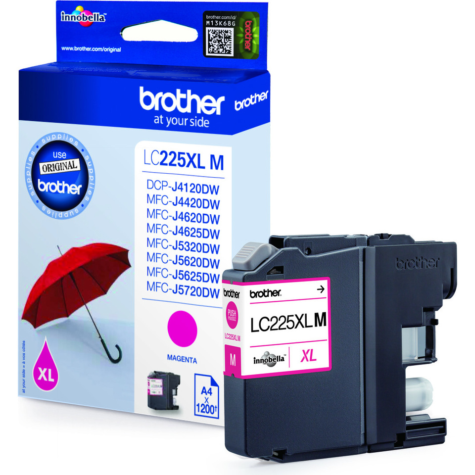 Brother Cartouche d'encre LC225XLMBP originale – Magenta