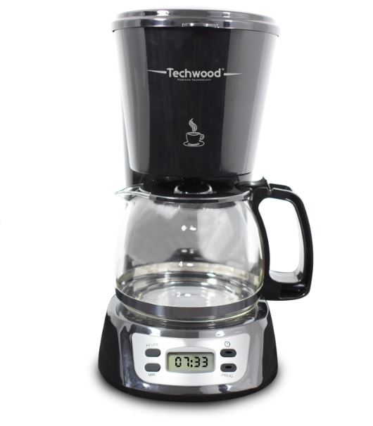 TECHWOOD Cafetiére Programmable 6 Tasses Noir