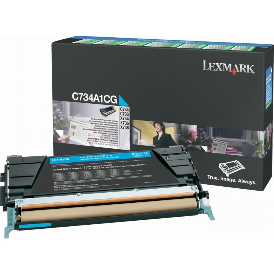 Lexmark C734A1CG Cartouche de toner 1 pièce(s) Original Cyan