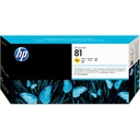 HP 81 tête d'impression encre teintée jaune et dispositif de nettoyage de tête d'impression DesignJet