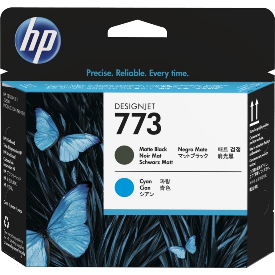 HP 773 tête d'impression Designjet noir mat /cyan