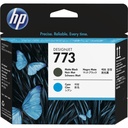 HP 773 tête d'impression Designjet noir mat /cyan