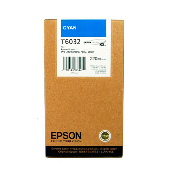 Epson Encre Pigment Cyan SP 7800/7880/9800/9880 (220ml)
