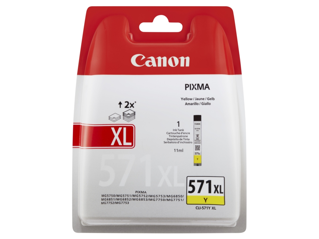 Canon CLI-571Y XL cartouche d'encre Original Rendement élevé (XL) Jaune