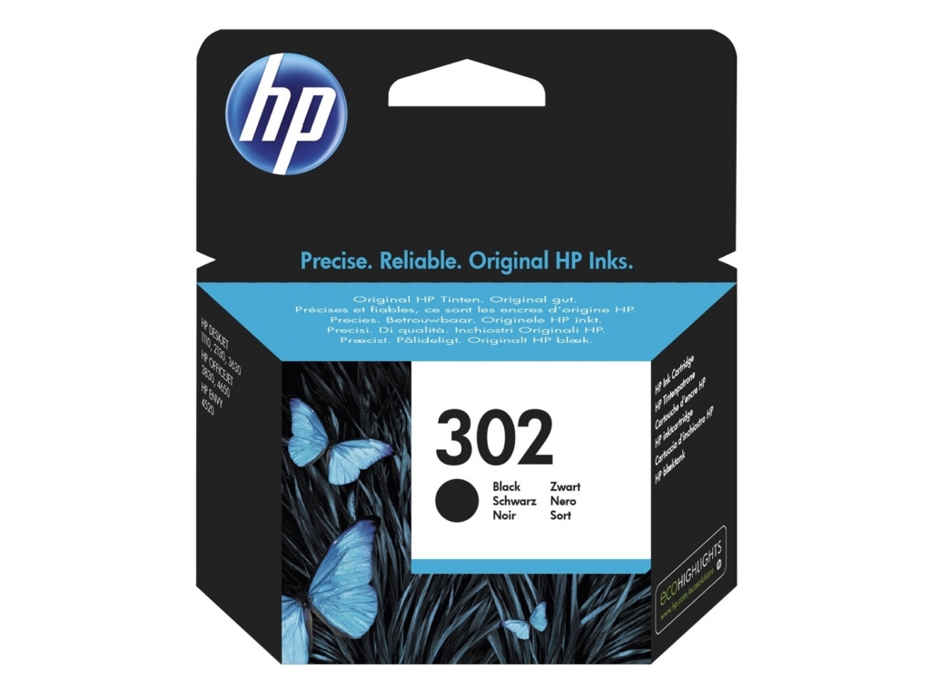 HP 302 Cartouche d’encre noire authentique