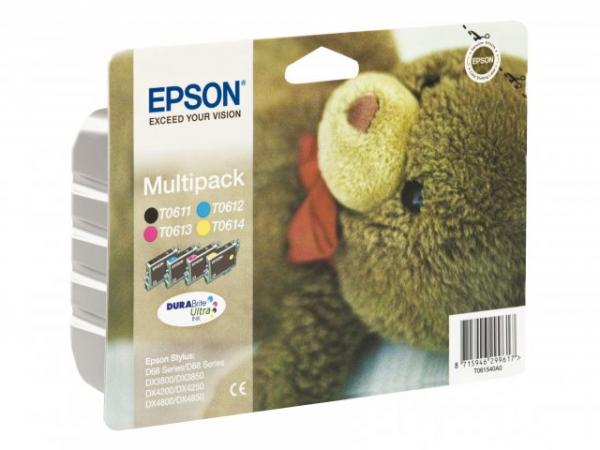 Epson Teddybear Multipack "Ourson" (T0615) - Encres DURABrite Ultra N, C, M, J