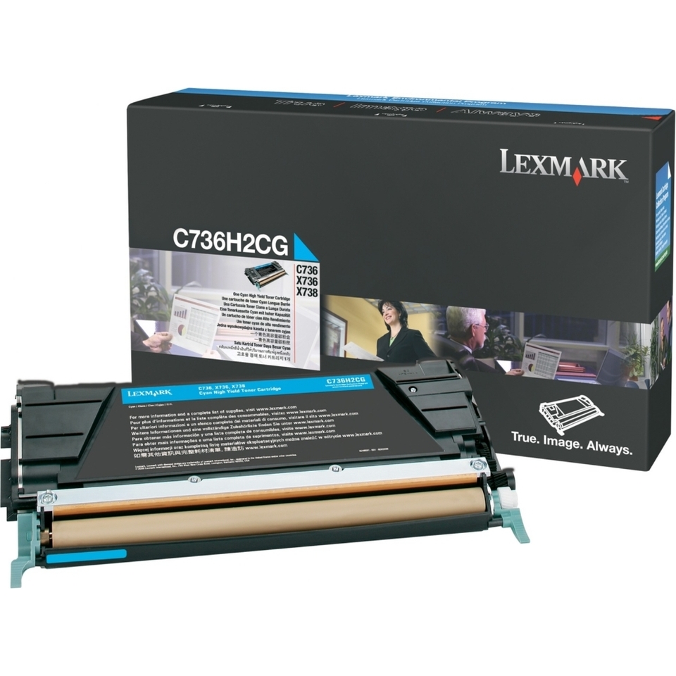 Lexmark C736, X736, X738 Cartouche de toner 1 pièce(s) Original Cyan
