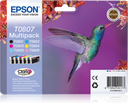 Epson Hummingbird Multipack "Colibri" (T0807) - Encres Claria N, C, M, J, Cc, Mc