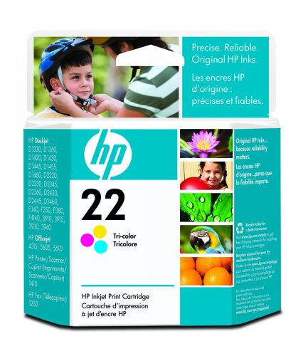 HP 22 cartouche d'encre trois couleurs authentique