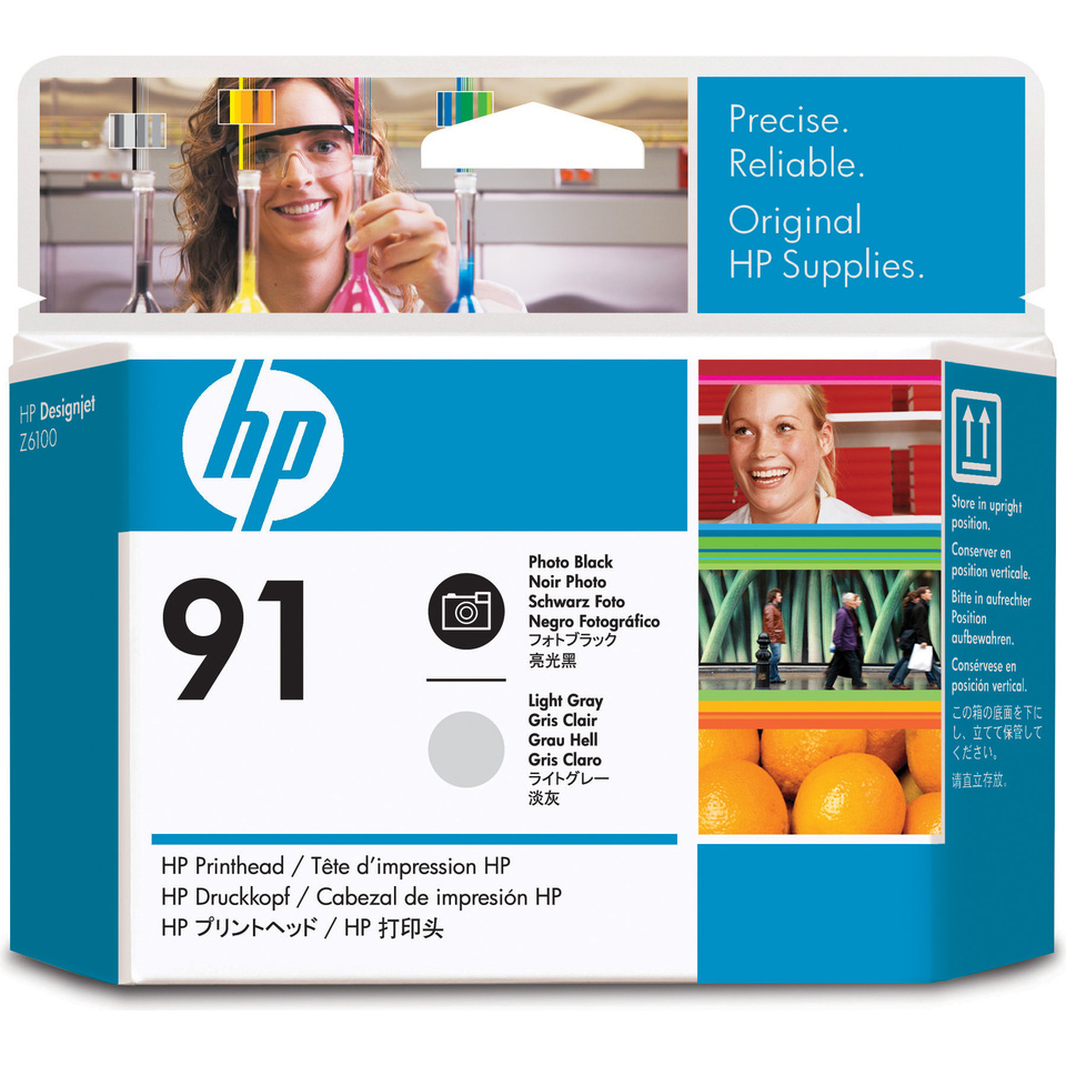 HP 91 DesignJet tête d'impression noire photo et gris clair