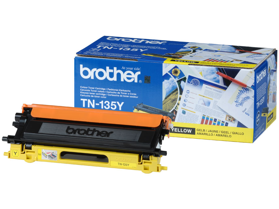 Brother TN-135Y - Cartouche de toner originale à haut rendement – Jaune