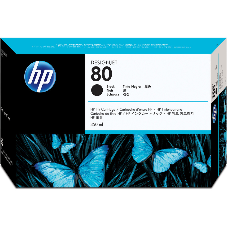 HP 80 cartouche d'encre noir 350 ml