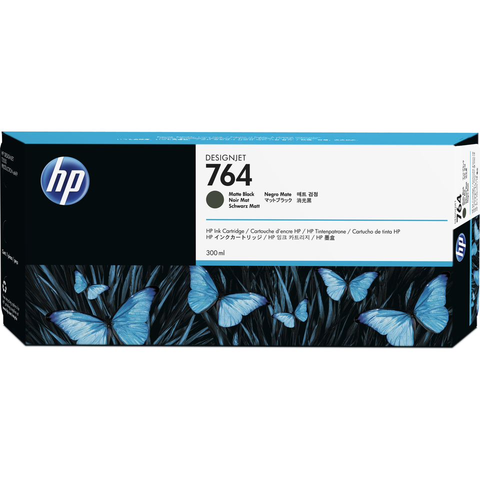 HP Cartouche d'encre 764 noir mate - 300 ml