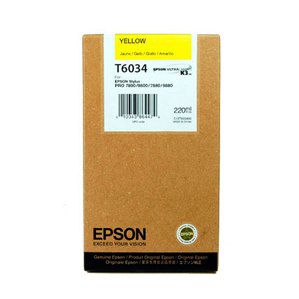 Epson Encre Pigment Jaune SP 7800/7880/9800/9880 (220ml)