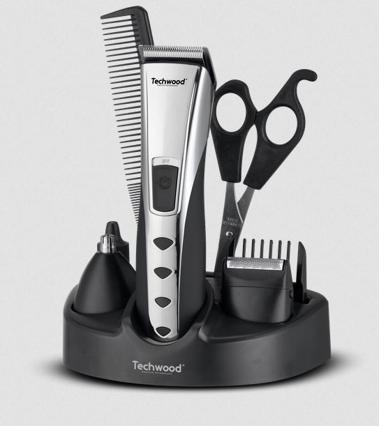 TECHWOOD Rasoir + Tondeuse + Epilateur Nasal  Silver