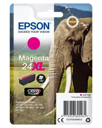 Epson Elephant Cartouche "Eléphant" - Encre Claria Photo HD M (XL)