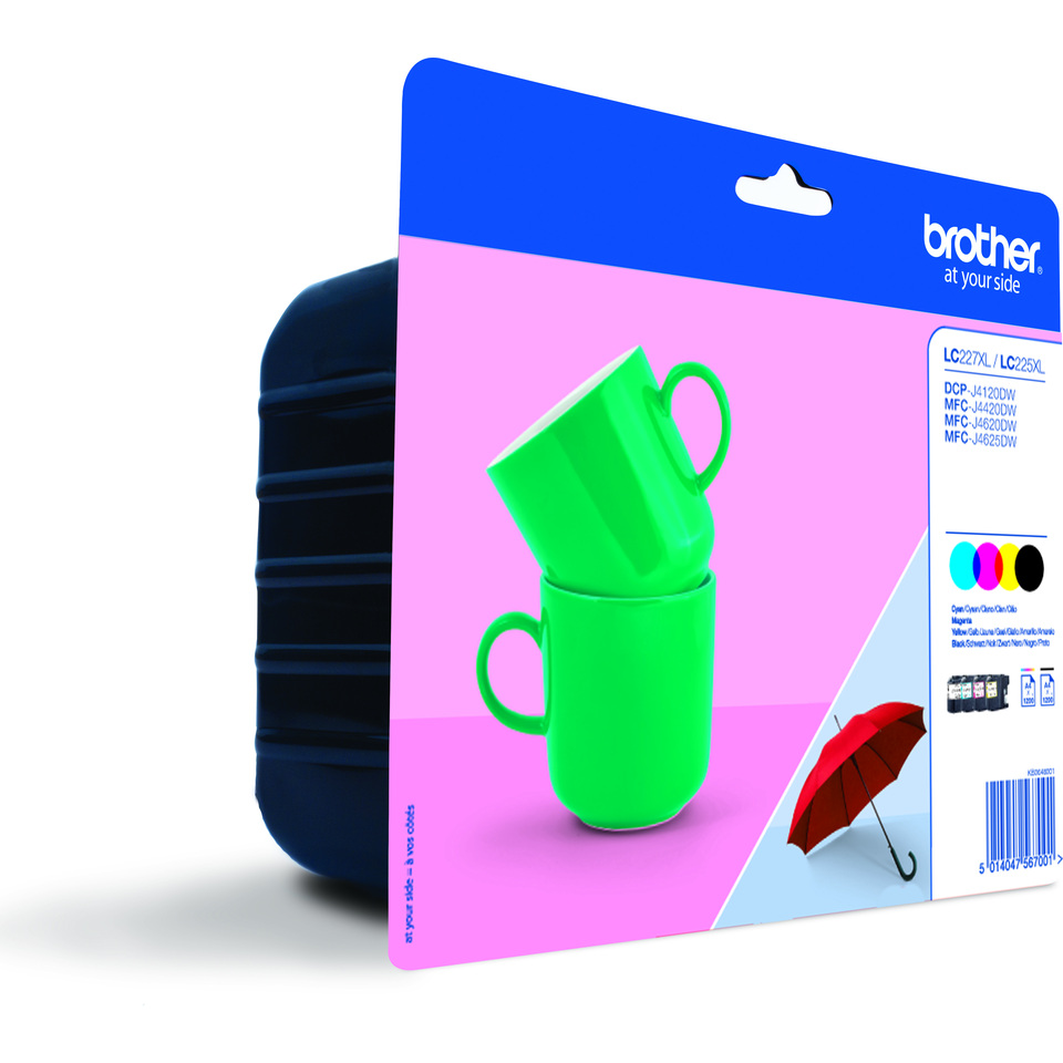 Brother LC-227XLVALBP cartouche d'encre 4 pièce(s) Original Noir, Cyan, Magenta, Jaune