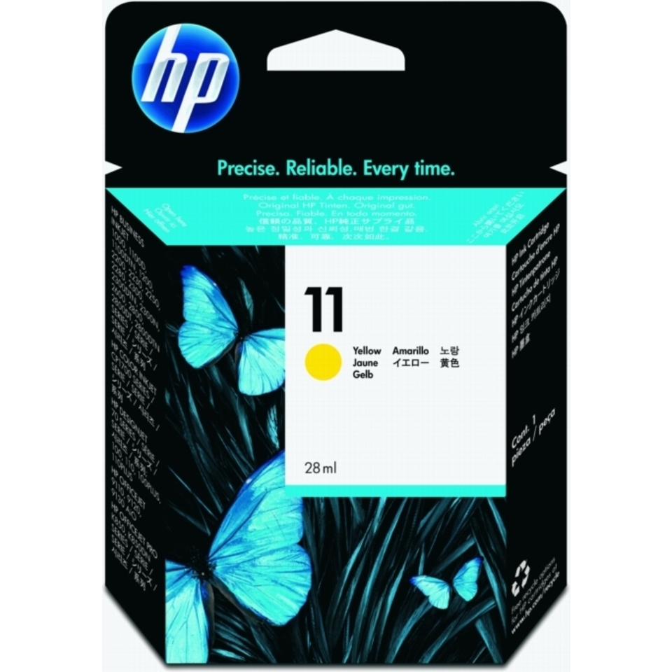 HP 11 cartouche d'encre jaune authentique