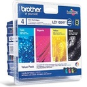 Brother Pack de cartouches d'encre LC1100HYVALBP originales à haut rendement