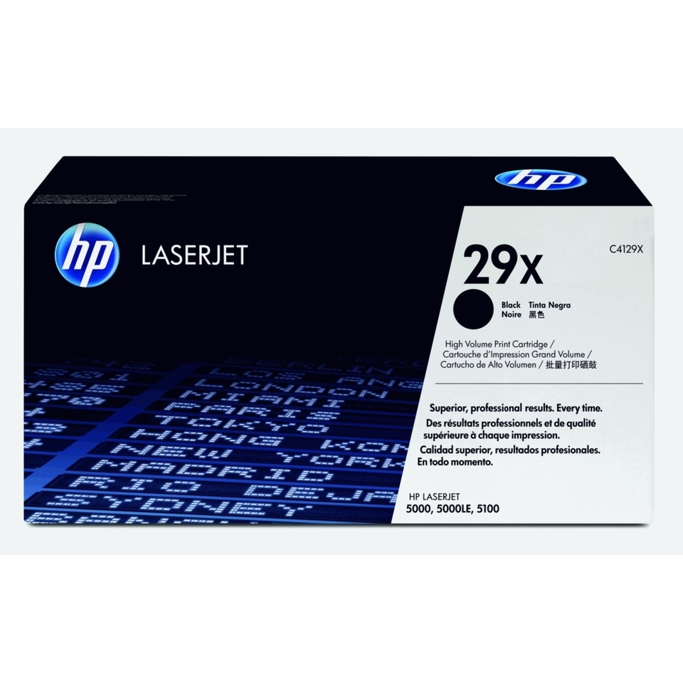 HP 29X High Yield Black Original LaserJet Toner Cartridge Cartouche de toner 1 pièce(s) Noir
