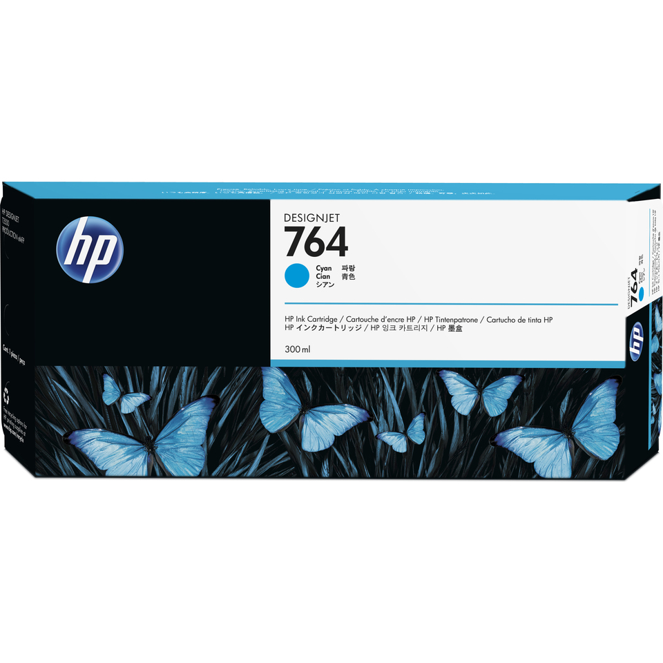 HP Cartouche d'encre 764 cyan - 300 ml