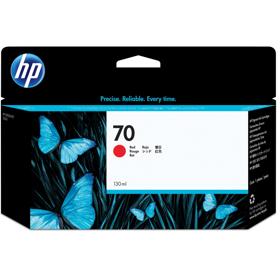 HP 70 cartouche d'encre DesignJet rouge, 130 ml