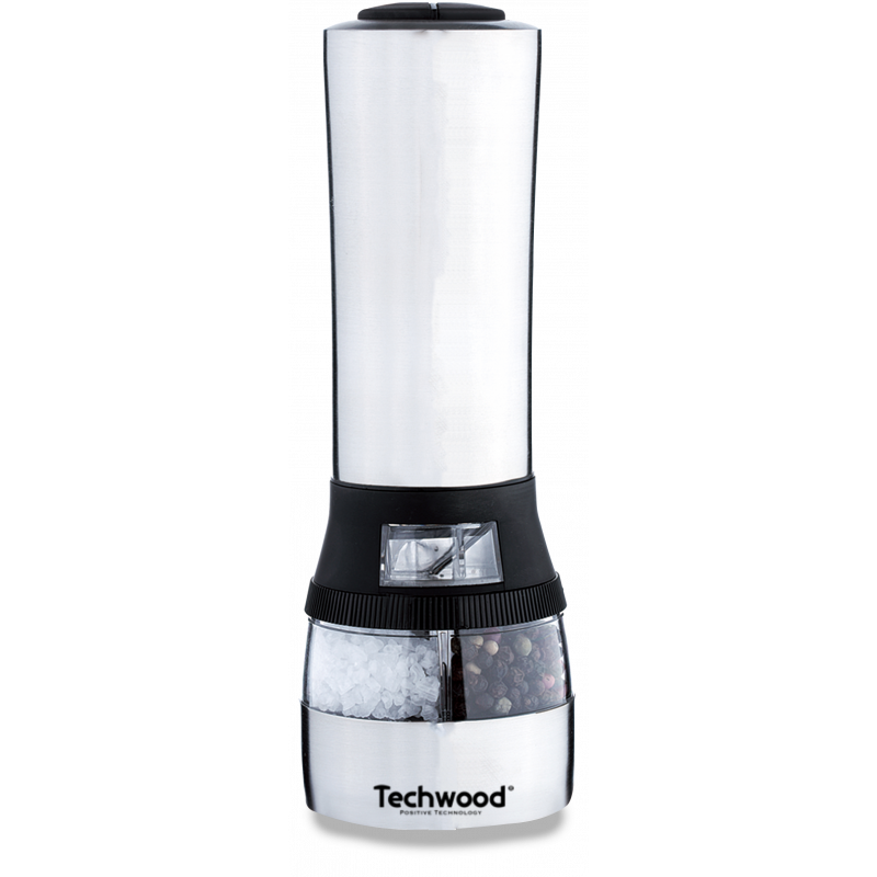 Techwood TPSI-264D Moulin pour assaisonnement Moulin à poivre et salière Noir, Blanc