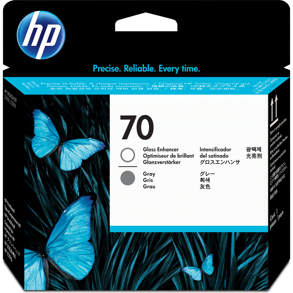 HP 70 optimiseur de brillant et tête d'impression DesignJet grise