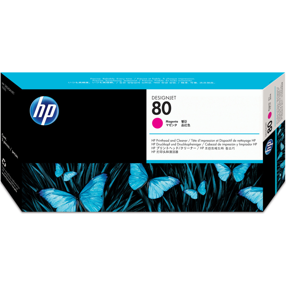 HP 80 tête d'impression magenta et dispositif de nettoyage