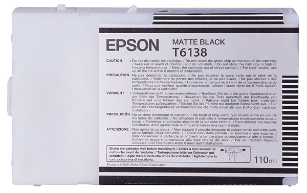 Epson Encre Pigment Noir Mat SP 4400/4450/4800/4880 (110ml)