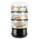 Techwood TCV-376 cuiseur vapeur 3 Nombre de paniers Pose libre 500 W Noir