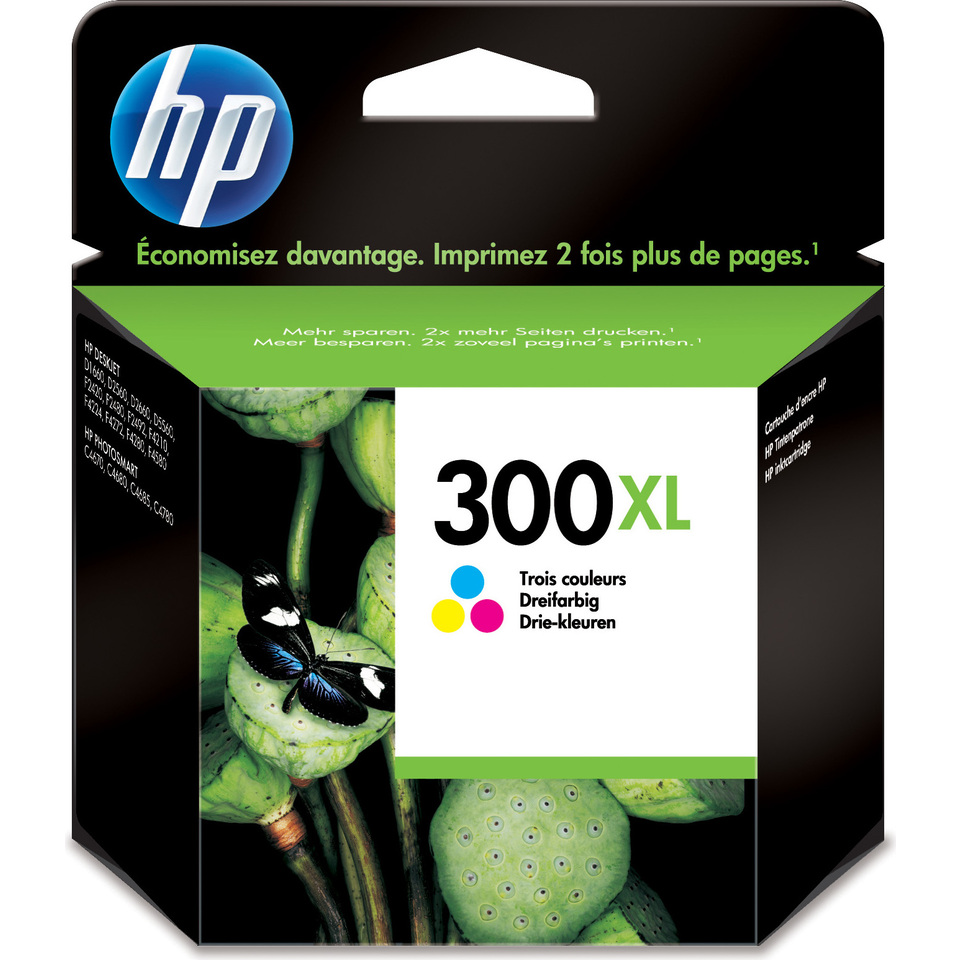 HP 300XL cartouche d'encre trois couleurs grande capacité authentique
