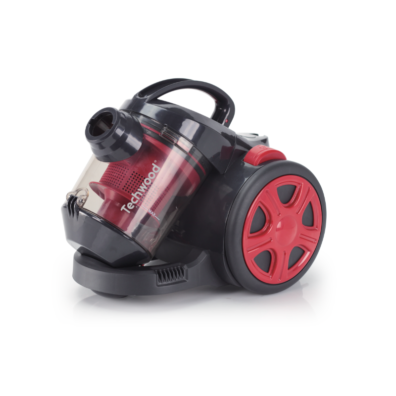 TECHWOOD Aspirateur sans sac Noir Rouge