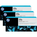 HP 771C pack de 3 cartouches d'encre DesignJet noir photo, 775 ml