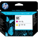 HP 91 DesignJet tête d'impression magenta et jaune