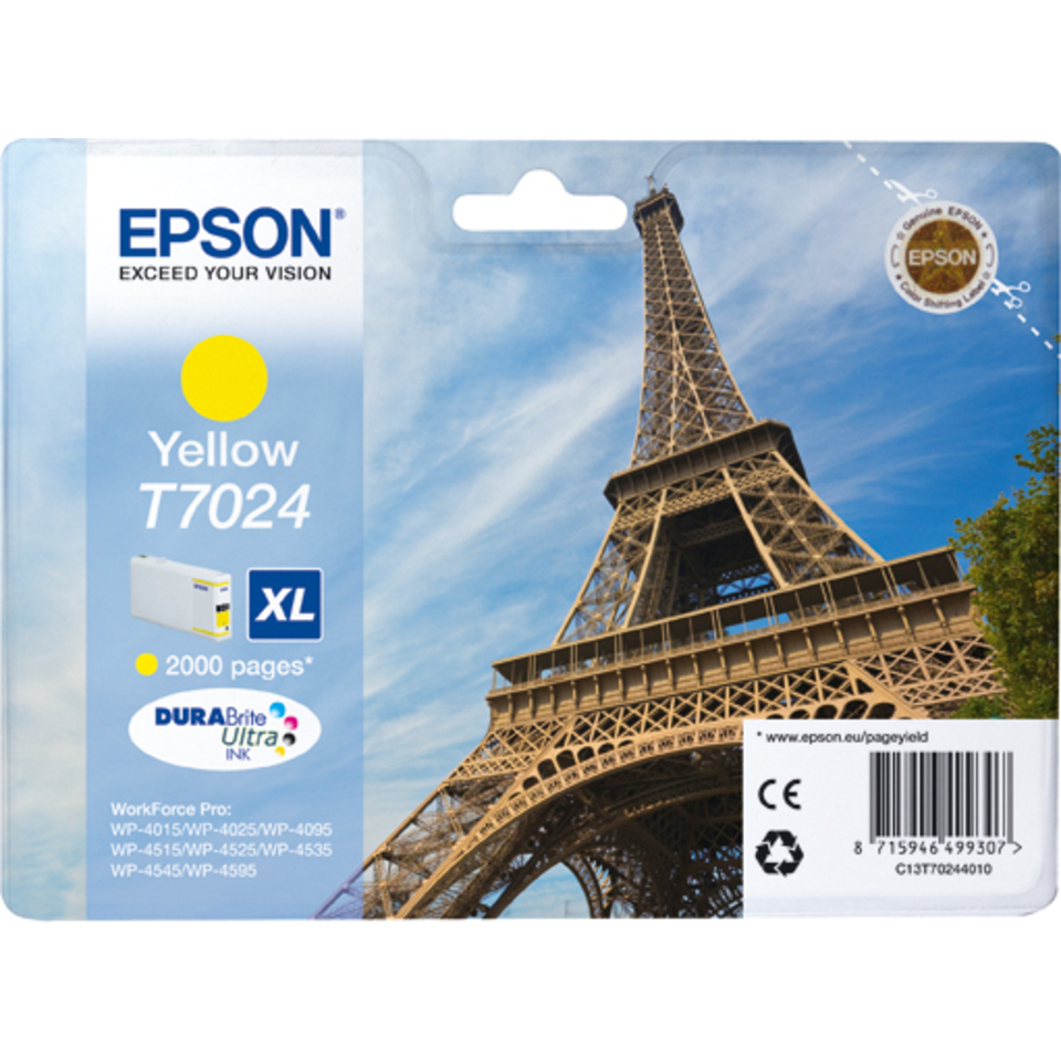 Epson Eiffel Tower Encre Jaune XL "Tour Eiffel" (2 000 p)
