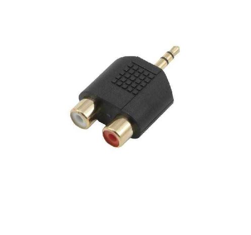 MCL ADAPTATEUR JACK 3.5 MALE / 2 X RCA FEMELLE FEMELLE câble audio 0 m 3,5mm Noir
