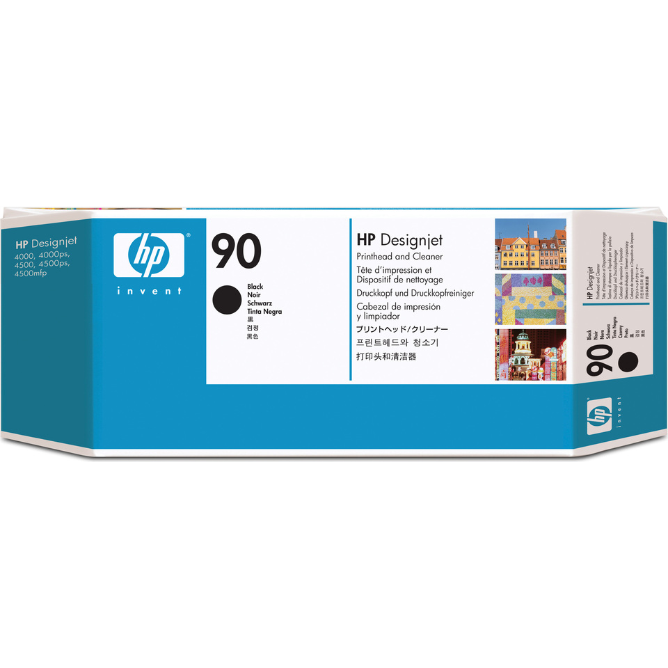 HP 90 tête d'impression noir et dispositif de nettoyage