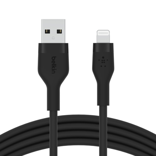 Belkin Cbl Silicqe USB-A LTG 2M noir