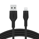 Belkin Cbl Silicqe USB-A LTG 2M noir