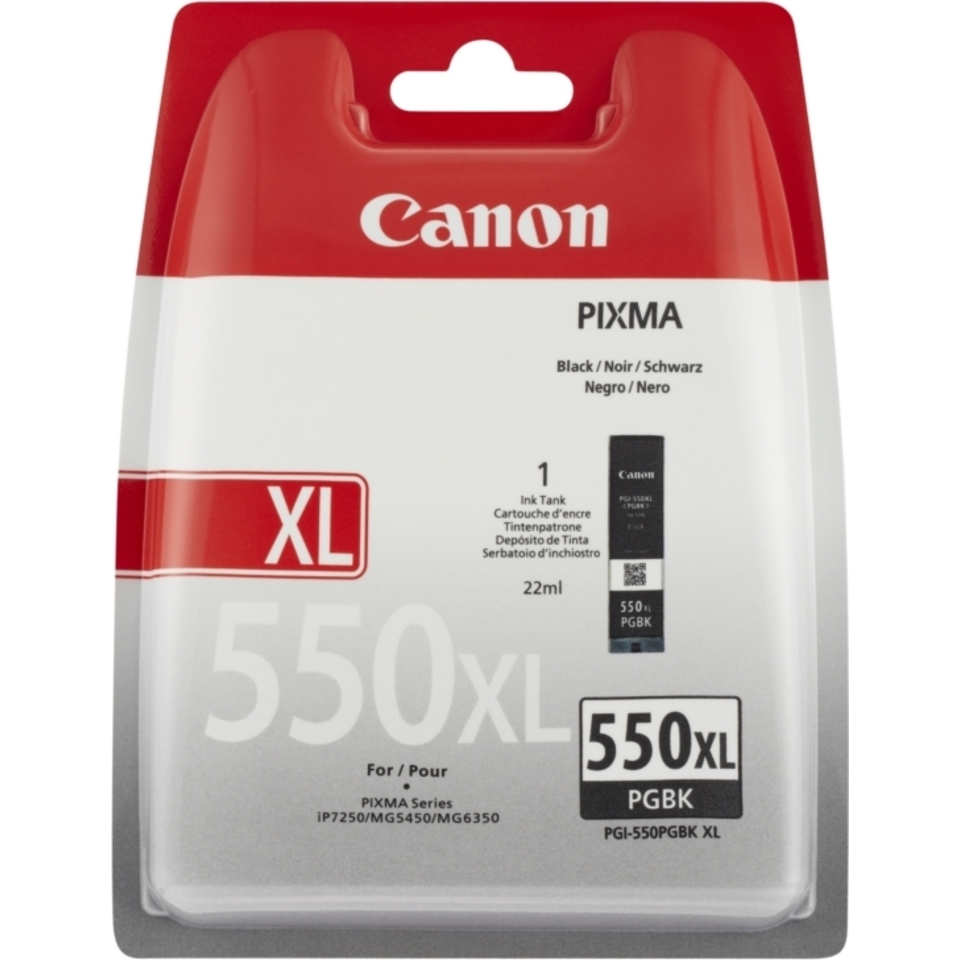 Canon PGI-550XL PGBK w/sec cartouche d'encre 1 pièce(s) Original Rendement élevé (XL)