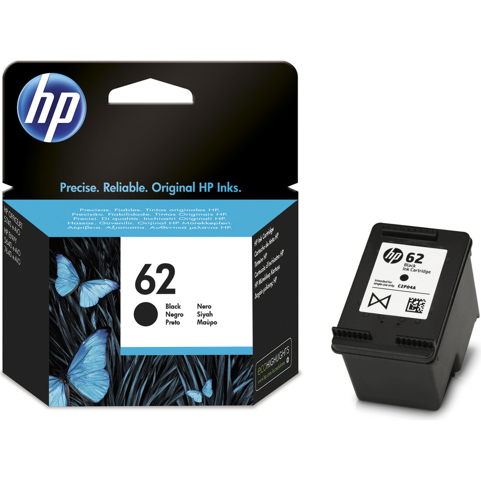 HP 62 cartouche d'encre noire authentique