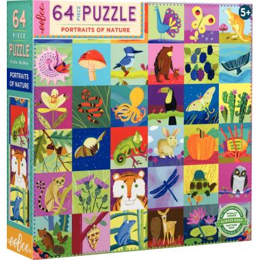 Puzzle de 64 pièces EEBOO, portraits de la nature