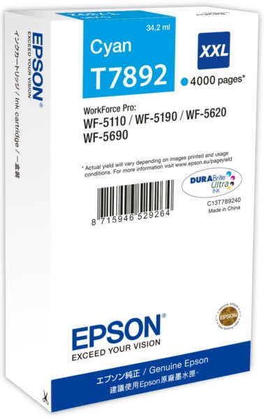 Epson Encre Cyan XXL (4 000 p)