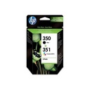 HP 350 (noir) / 351 (trois couleurs) pack de 2 cartouches d'encre authentiques