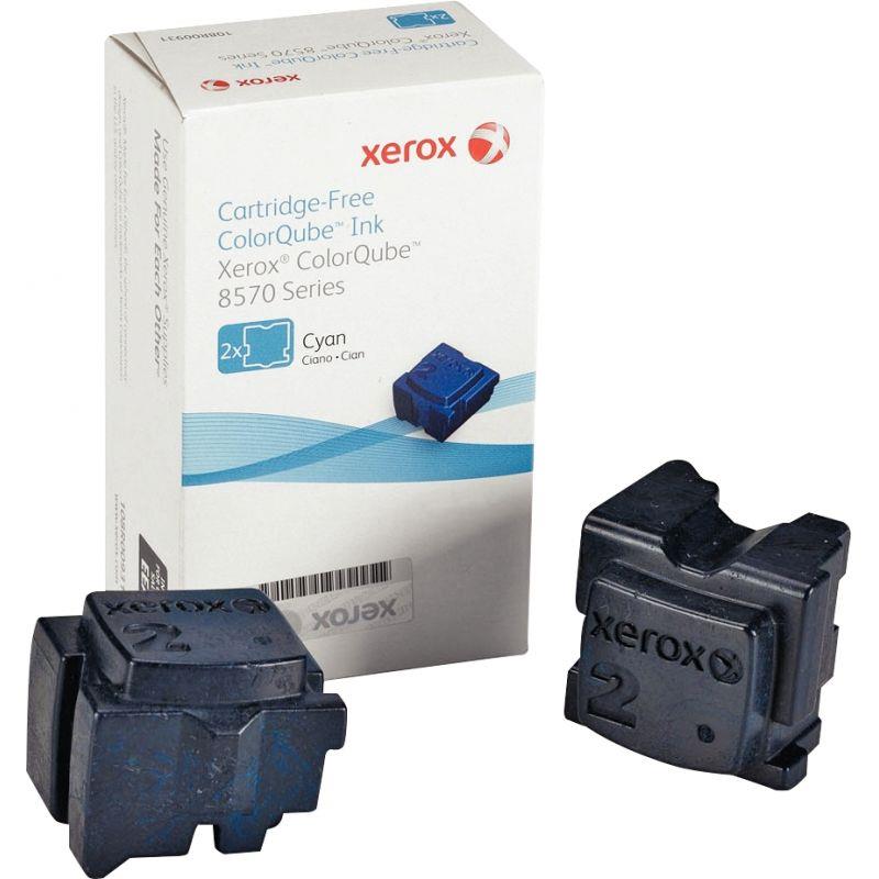 Xerox 108R00931 pack de 2 bâtonnets d'encre solide cyan  authentique