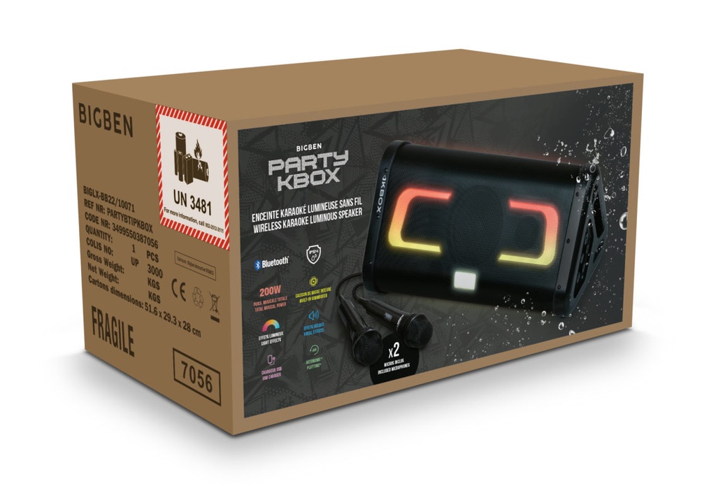 PARTY Light & Sound PARTYBTIPKBOX haut-parleur portable et de fête Noir