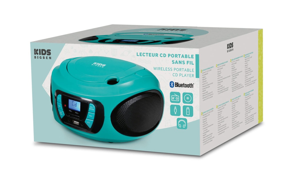 Bigben Interactive CD62 Bleu Lecteur CD portable