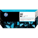 HP 80 tête d'impression noir et dispositif de nettoyage de tête d'impression DesignJet