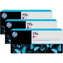 HP 771C pack de 3 cartouches d'encre DesignJet magenta, 775 ml